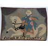 Image 1 : HOOKED RUG WITH GEORGE WASHINGTON ON HORSE.