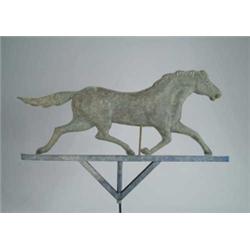 ANTIQUE TROTTING HORSE WEATHERVANE.