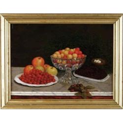 FRANK L MORRISON (American, 19th Century) HARVEST OF FRUIT.