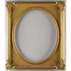 FINE 19TH CENTURY GILT FRAME WITH OVAL WINDOW.