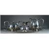 Image 1 : FINE SOLID SILVER FANCY FIVE PIECE TEA SET.