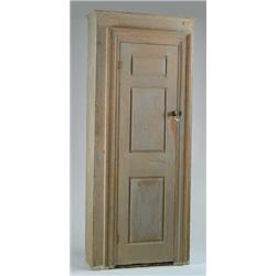 FINE PANELED DOOR NARROW CUPBOARD.