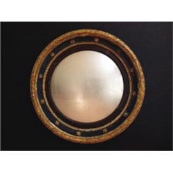 FINE LARGE AND IMPRESSIVE FEDERAL PERIOD CONVEX MIRROR.