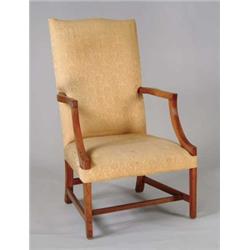 HEPPLEWHITE MAHOGANY MARTHA WASHINGTON ARMCHAIR.