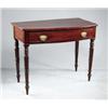 Image 1 : ONE DRAWER MAHOGANY BOWFRONT DRESSING TABLE.