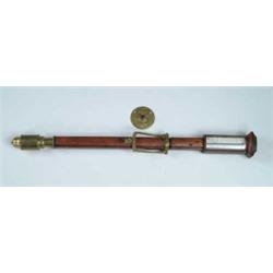 FINE MAHOGANY ANTIQUE MARINE STICK BAROMETER BY JAMES BASSNETT, LIVERPOOL.