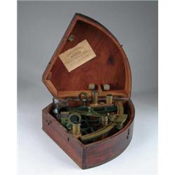 CASED BRASS SEXTANT BY SPENCER BROWNING & RUFT, LONDON.