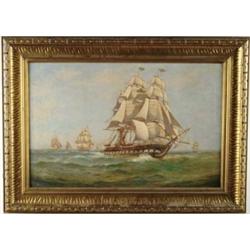 C. MYRON CLARK (American, 1876-1925) SHIP CONSTITUTION.