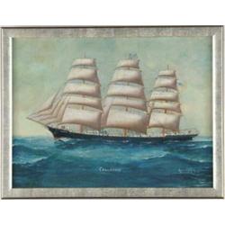 REGINALD ARTHUR BORSTEL (Australian, 1875-1922) SHIP PORTRAIT OF THE “CHILLICOTHE”.