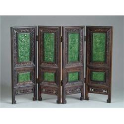 ROSEWOOD & JADE ORIENTAL TEA SCREEN.