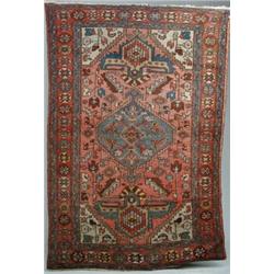 SEMI-ANTIQUE ORIENTAL HAMADAN RUG.