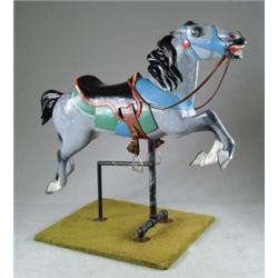 CARVED AND PAINTED CAROUSEL HORSE.