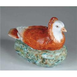 RARE PORCELAIN PIGEON ON NEST.