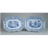 Image 1 : TWO STAFFORDSHIRE BLUE AND WHITE IRONSTONE PLATTERS.