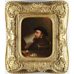 ATTRIBUTED TO DAVID GILMOUR BLYTHE (American, 1815-1865 ) THE BEER DRINKER.