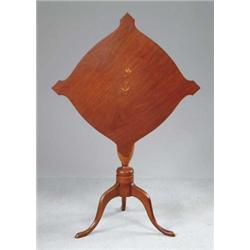 FEDERAL INLAID CHERRY SHAPED TOP CANDLESTAND.