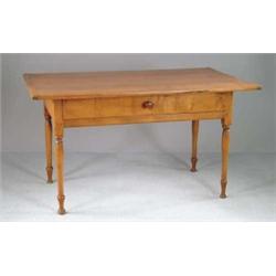 ONE DRAWER EARLY TAVERN TABLE.