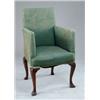 Image 1 : EARLY QUEEN ANNE UPHOLSTERED ARMCHAIR.