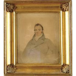 SIGNED (English, Early 19th Century) PORTRAIT OF A GENTLEMAN.
