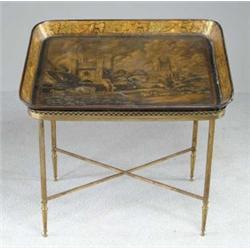 19TH CENTURY ENGLISH LACQUERED PAPIER-MÂCHÉ TRAY.