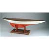 Image 1 : FINE PAINTED SAILBOAT HULL MODEL.