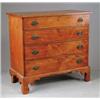 Image 1 : FOUR DRAWER BIRCH CHIPPENDALE CHEST.
