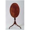Image 1 : HEPPLEWHITE MAHOGANY OVAL TILT TOP CANDLESTAND.