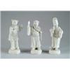 Image 1 : SET OF THREE WHITE ORIENTAL FIGURINES.