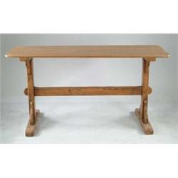 FRENCH TRESTLE TYPE DINING TABLE.