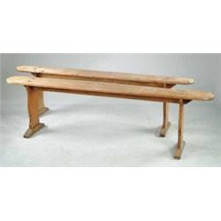 PAIR OF FRENCH BENCHES.