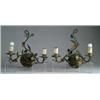 Image 1 : PAIR OF FRENCH STYLE PAINTED TOLE DOUBLE WALL SCONCES.