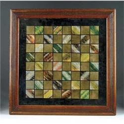NICE REVERSE-PAINTED GAME BOARD.