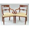 Image 1 : PAIR OF MAHOGANY SHERATON ARMCHAIRS.