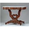 Image 1 : EMPIRE MARBLE TOP MAHOGANY TABLE.
