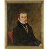 Image 1 : UNSIGNED (American, 19th Century) PORTRAIT OF A SEATED GENTLEMAN.