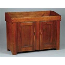 ANTIQUE TWO DOOR DRY SINK.