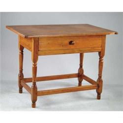 ONE DRAWER EARLY TAVERN TABLE.