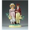Image 1 : STAFFORDSHIRE FIGURAL GROUP OF MAN AND WOMAN.