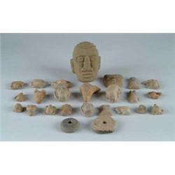 LOT OF PRE-COLUMBIAN TYPE POTTERY PIECES.