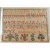 Image 1 : UNFRAMED SAMPLER BY EMMA COUSINS, 1865.