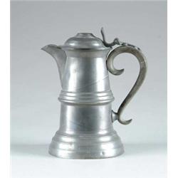 PEWTER COVERED FLAGON BY SMITH & FELTMAN.