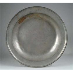 ENGLISH PEWTER CHARGER.