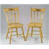 Image 1 : PAIR OF PAINTED ARROWBACK WINDSOR SIDE CHAIRS.