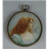 Image 1 : SIGNED (19th/20th Century) MINIATURE ON IVORY OF YOUNG WOMAN.