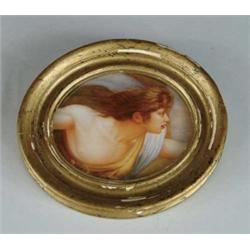 UNSIGNED (19th Century) MINIATURE PAINTING OF YOUNG MAN.