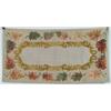Image 1 : FINE HOOKED RUG WITH LEAVES AND SCROLL DESIGN.