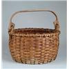Image 1 : FINE EARLY ROUND SPLINT SWING HANDLED BASKET.