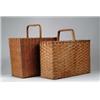 Image 1 : TWO RECTANGULAR HANDLED SPLINT BASKETS.