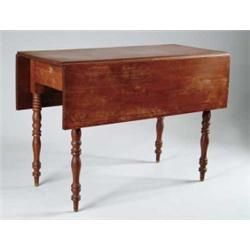 COUNTRY DROP LEAF SHERATON DINING TABLE.