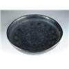 Image 1 : BLACK ON BLACK POTTERY SHALLOW BOWL.
